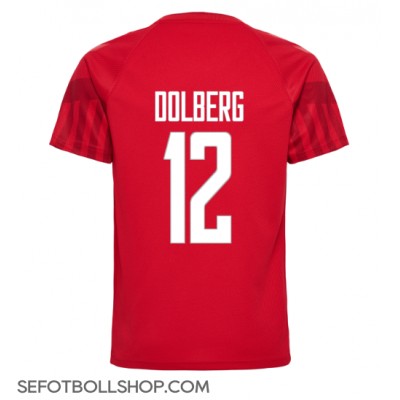 Billiga Danmark Kasper Dolberg #12 Hemma fotbollskläder VM 2022 Kortärmad